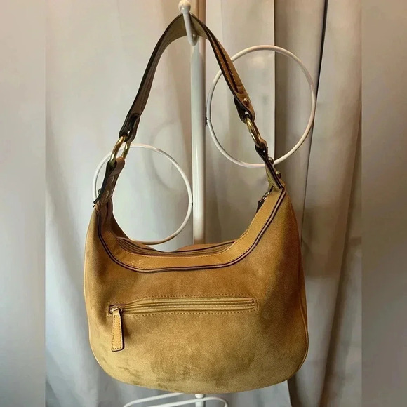 Liz Claiborne FAITHE Top Zip Shoulder Bag Purse Tan - Picture 4 of 12